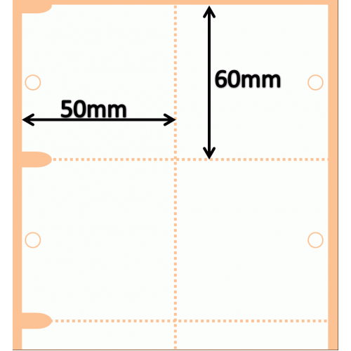 Bobina de Papel Cartão Não Adesivo - 50mm x 60mm - Caixa com 30 Unidades